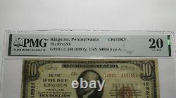 $10 1929 Kingston Pennsylvania PA National Currency Bank Note Bill #12921 VF20