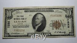 $10 1929 La Harpe Kansas KS National Currency Bank Note Bill! Ch. #7226 VF