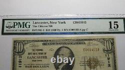 $10 1929 Lancaster New York NY National Currency Bank Note Bill Ch. #11912 F15