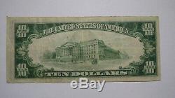 $10 1929 Leavenworth Kansas KS National Currency Bank Note Bill! Ch. #3033 VF+