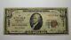 $10 1929 Liberty New York Ny National Currency Bank Note Bill Ch. #10037 Fine