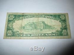 $10 1929 Lowell Massachusetts MA National Currency Bank Note Bill! Ch #6077 Fine