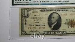 $10 1929 Luling Texas TX National Currency Bank Note Bill Ch. #13919 VF25 PMG