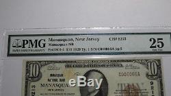 $10 1929 Manasquan New Jersey NJ National Currency Bank Note Bill Ch. #9213 VF