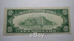 $10 1929 Manchester New Hampshire NH National Currency Bank Note Bill! Ch. #574