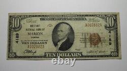 $10 1929 Marion Indiana IN National Currency Bank Note Bill Charter #4189 FINE