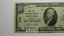 $10 1929 Medford Oregon OR National Currency Bank Note Bill Charter #7701 RARE