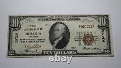 $10 1929 Menasha Wisconsin WI National Currency Bank Note Bill Ch. #3724 VF+++