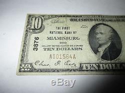 $10 1929 Miamisburg Ohio OH National Currency Bank Note Bill Ch. #3876 Fine