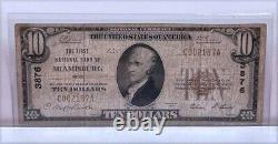 $10 1929 Miamisburg Ohio OH National Currency Bank Note Bill Charter #3876 RARE