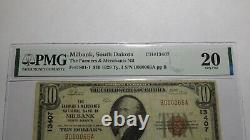 $10 1929 Milbank South Dakota SD National Currency Bank Note Bill Ch #13407 VF20