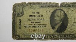 $10 1929 Minotola New Jersey NJ National Currency Bank Note Bill Ch. #10440 RARE