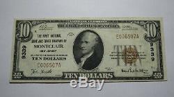 $10 1929 Montclair New Jersey NJ National Currency Bank Note Bill! #9339 XF++