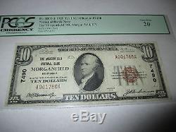 $10 1929 Morganfield Kentucky KY National Currency Bank Note Bill Ch. #7490 VF
