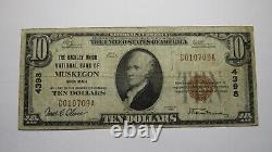 $10 1929 Muskegon Michigan MI National Currency Bank Note Bill Ch. #4398 FINE