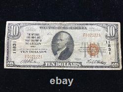 $10 1929 National Bank Note Marion OH Bill Currency Charter # 11831