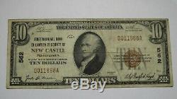 $10 1929 New Castle Pennsylvania PA National Currency Bank Note Bill #562 FINE