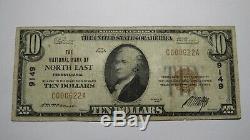 $10 1929 North East Pennsylvania PA National Currency Bank Note Bill #9149 FINE