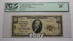$10 1929 Norwich New York NY National Currency Bank Note Bill Ch #1354 VF20 PCGS