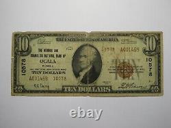 $10 1929 Ocala Florida FL National Currency Bank Note Bill Charter #10578 RARE