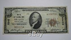 $10 1929 Oil City Pennsylvania PA National Currency Bank Note Bill Ch. #5240 VF+
