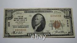 $10 1929 Oswego New York NY National Currency Bank Note Bill Ch. #255 FINE