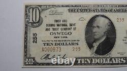 $10 1929 Oswego New York NY National Currency Bank Note Bill Ch. #255 VF+ RARE