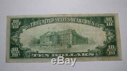 $10 1929 Ottawa Kansas KS National Currency Bank Note Bill! Ch. #1718 VF++! RARE