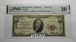 $10 1929 Paso Robles California CA National Currency Bank Note Bill #12172 VF20