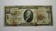 $10 1929 Pensacola Florida Fl National Currency Bank Note Bill Ch. #9007 Rare