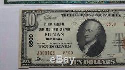 $10 1929 Pitman New Jersey NJ National Currency Bank Note Bill! Ch. #8500 AU55