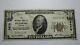 $10 1929 Pittsburg Kansas Ks National Currency Bank Note Bill Ch. #3475 Vf+