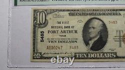 $10 1929 Port Arthur Texas TX National Currency Bank Note Bill Ch #5485 VF30 PMG