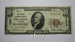 $10 1929 Port Henry New York National Currency Bank Note Bill #4858 Low Serial