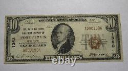 $10 1929 Port Jervis New York NY National Currency Bank Note Bill Ch. #1363 RARE