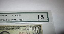 $10 1929 Prague Oklahoma OK National Currency Bank Note Bill Ch. #8159 FINE PMG