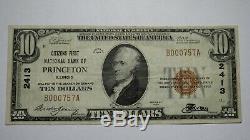 $10 1929 Princeton Illinois IL National Currency Bank Note Bill Ch. #2413 VF++