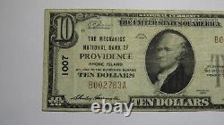 $10 1929 Providence Rhode Island RI National Currency Bank Note Bill Ch #1007 VF