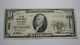 $10 1929 Puente California Ca National Currency Bank Note Bill Ch. #9894 Fine