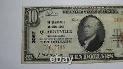 $10 1929 Quarryville Pennsylvania PA National Currency Bank Note Bill #3067 VF++