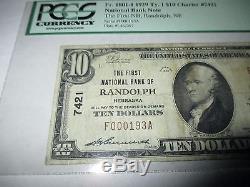 $10 1929 Randolph Nebraska NE National Currency Bank Note Bill #7421 VF PCGS