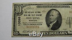 $10 1929 Red Wing Minnesota MN National Currency Bank Note Bill Ch. #13396 FINE