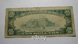 $10 1929 Redwood City California CA National Currency Bank Note Bill! #7279 RARE