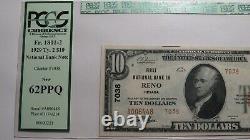 $10 1929 Reno Nevada NV National Currency Bank Note Bill Ch. #7038 NEW62PPQ PCGS