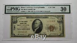 $10 1929 Rices Landing Pennsylvania PA National Currency Bank Note Bill Ch #7090