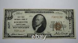 $10 1929 Rochester Pennsylvania PA National Currency Bank Note Bill! #2977 XF+