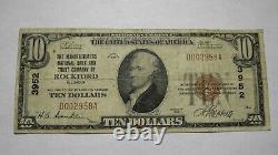 $10 1929 Rockford Illinois IL National Currency Bank Note Bill! Ch. #3952 RARE