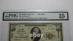 $10 1929 Rutland Vermont VT National Currency Bank Note Bill! #2950 VF25 PMG