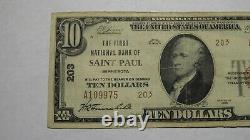 $10 1929 Saint Paul Minnesota MN National Currency Bank Note Bill Ch. #203 VF