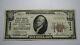 $10 1929 San Francisco California Ca National Currency Bank Note Bill #13044 Vf+